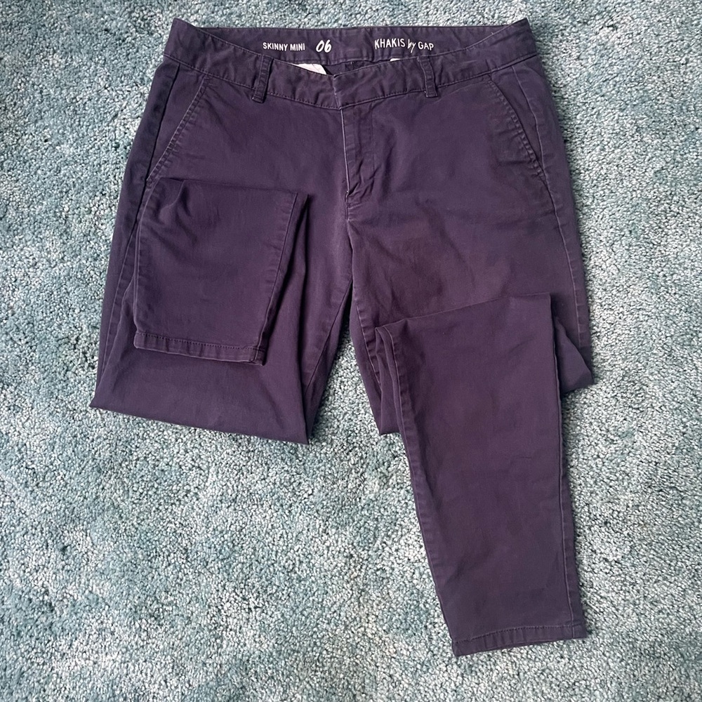 Gap Navy Blue Khakis Skinny Pants Size 6